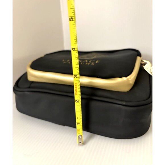 Versace Pouch Crossbody Bag Designer Purse Handbag Gold Medusa Logo Chain Strap - Picture 12 of 12